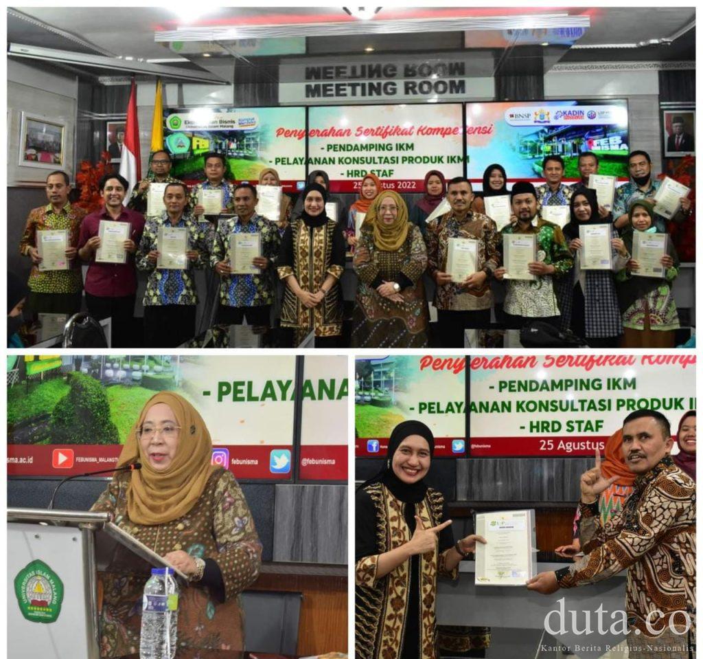 Hebat ! Puluhan Dosen FEB Unisma Raih Sertifikat Kompetensi Pendamping ...