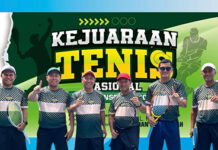 Tim Tenis Unesa raih juara 1 pada Kejuaraan Tenis Nasional Antar Instansi 2024 dalam Rangka Dies Natalis UNESA ke-60, Minggu (8/12/2024) di lapangan Tenis Unesa Kampus Lidah Wetan, Surabaya.