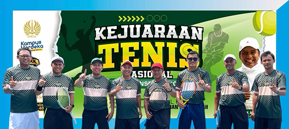 Tim Tenis Unesa raih juara 1 pada Kejuaraan Tenis Nasional Antar Instansi 2024 dalam Rangka Dies Natalis UNESA ke-60, Minggu (8/12/2024) di lapangan Tenis Unesa Kampus Lidah Wetan, Surabaya.